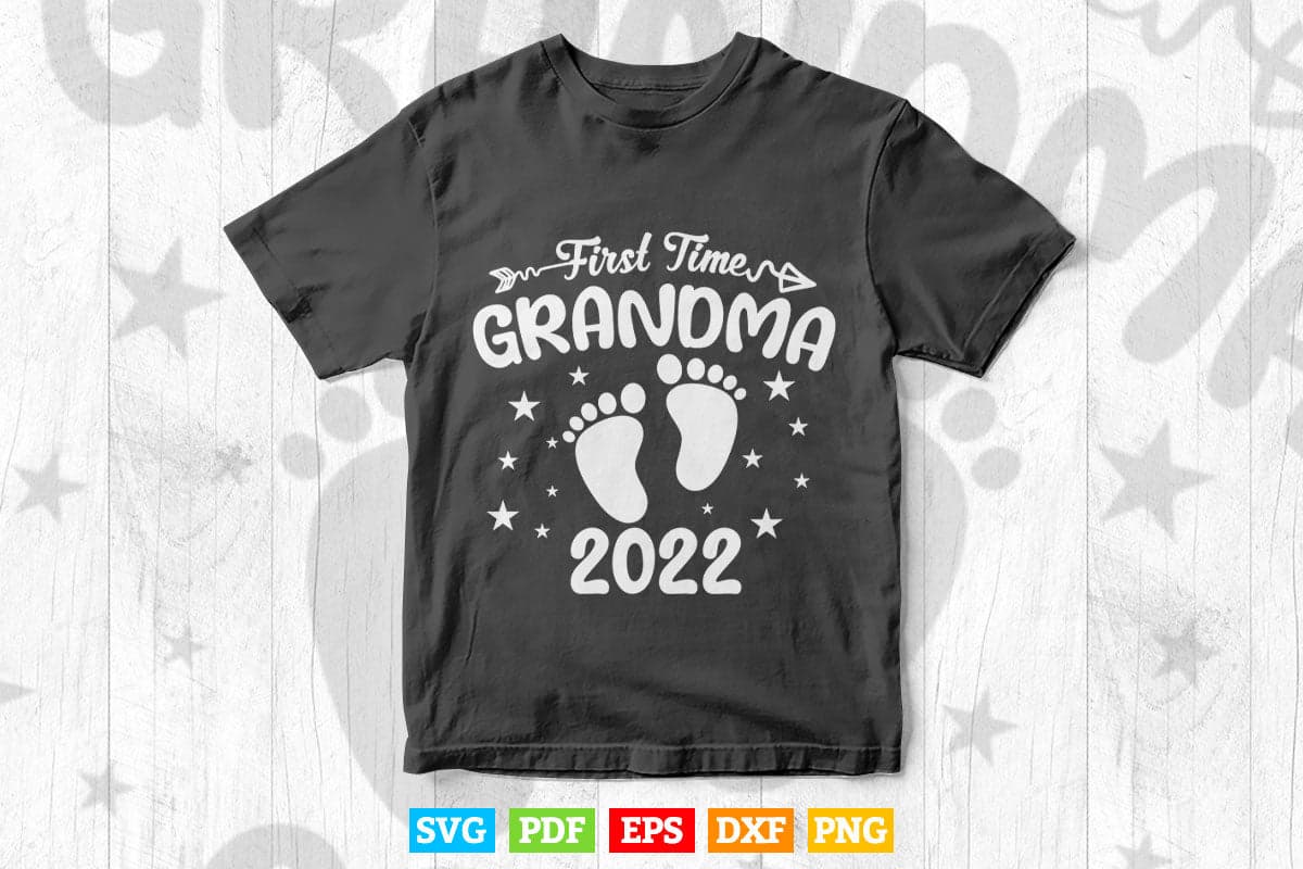 First Time Grandma 2022 Svg Png Cut Files.