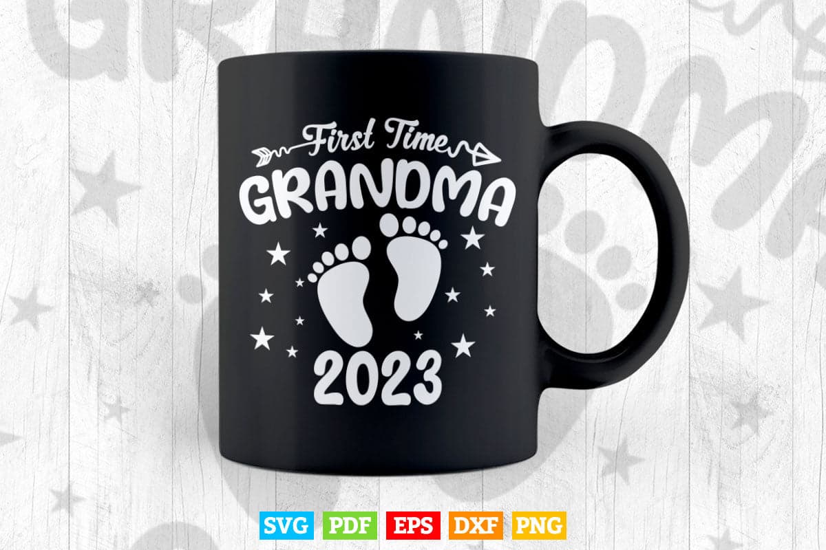 First Time Grandma 2023 Svg Png Cut Files.