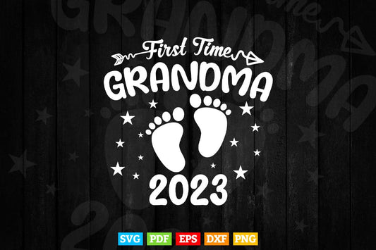 First Time Grandma 2023 Svg Png Cut Files.
