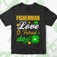 Fisherman Love St. Patrick's Day Editable Vector T-shirt Designs Png Svg Files