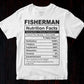 Fisherman Nutrition Facts Editable Vector T shirt Design In Svg Png Printable Files
