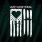 Flag American Live Love Heal Editable Vector T shirt Design in Ai Png Svg Files.