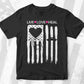 Flag American Live Love Heal Editable Vector T shirt Design in Ai Png Svg Files.