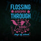 Flossing Unicorn Through 100 Days Of School Editable Vector T-shirt Design in Ai Svg Files