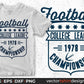 Football College League 1978 Championship American Football Editable T shirt Design Svg Cutting Printable Files