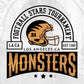Football Stars Tournament la, ca Est 1987 Los Angles, Ca Monsters American Football Editable T shirt Design Svg Cutting Printable Files