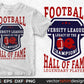 Football Versity League Legacy Of The Champions Hall Of Fame Legendary Players Editable T shirt Design Svg Cutting Printable Files