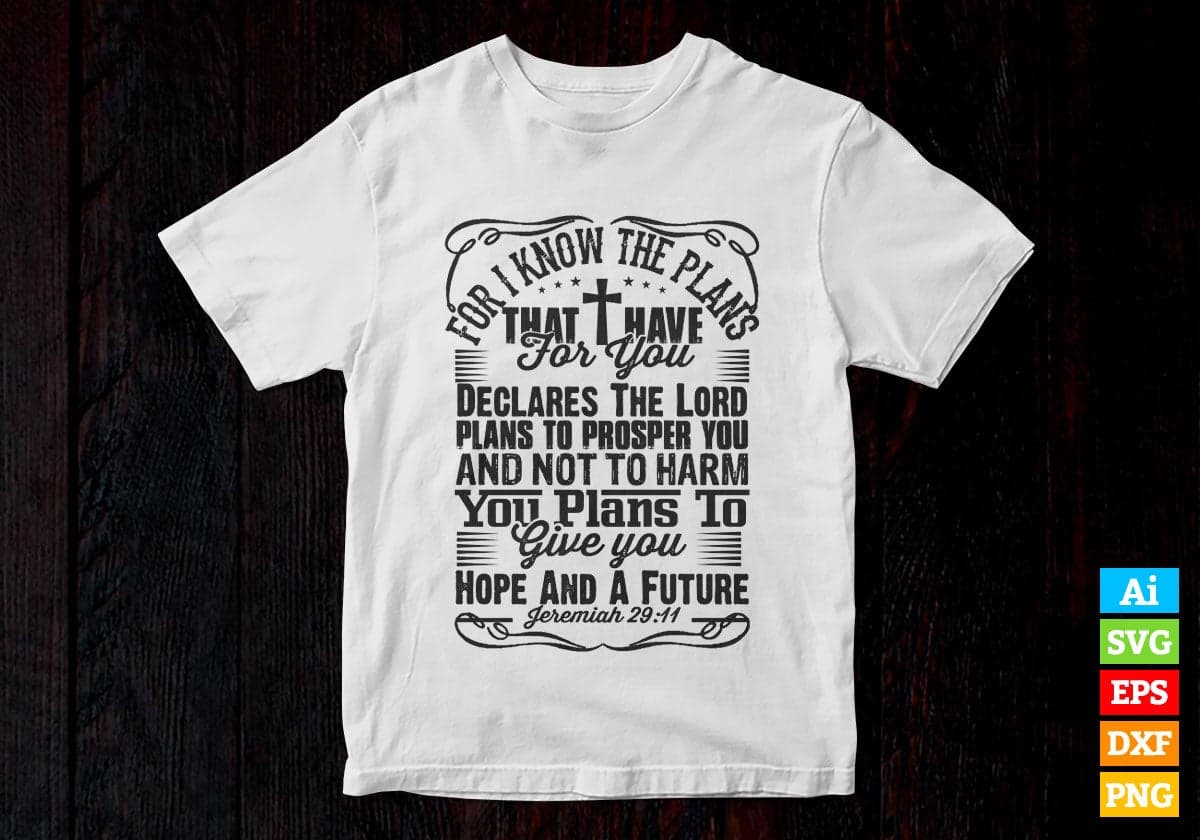 For I know The Plans That Have For You Christmas Vector T-shirt Design in Ai Svg Png Files