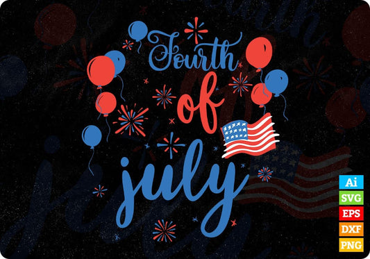Fourth Of July T shirt Design In Svg Png Cutting Printable Files
