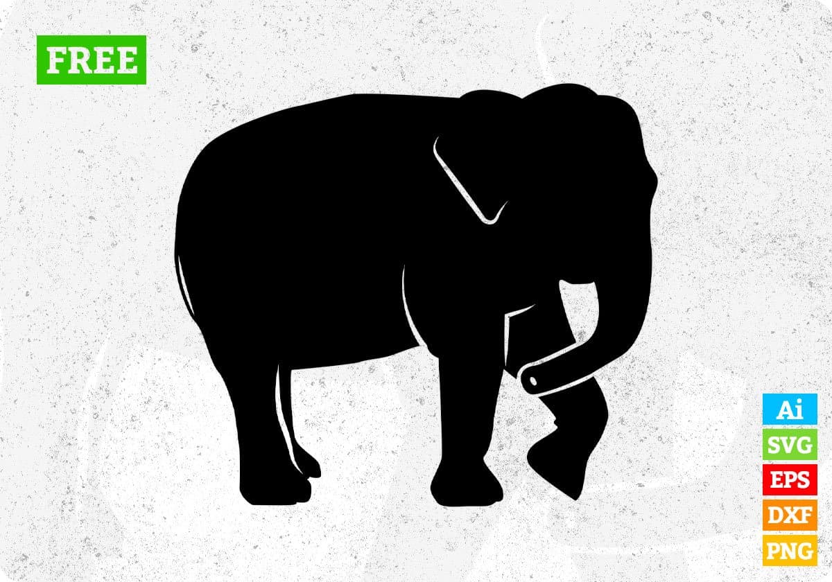 Free Big Elephant T shirt Design In Png Svg Cutting Printable Files