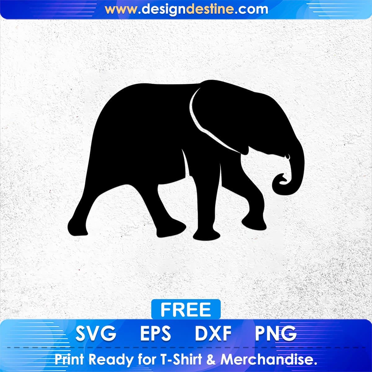 Free Elephant Silhouette Vector T shirt Design In Png Svg Cutting Printable Files