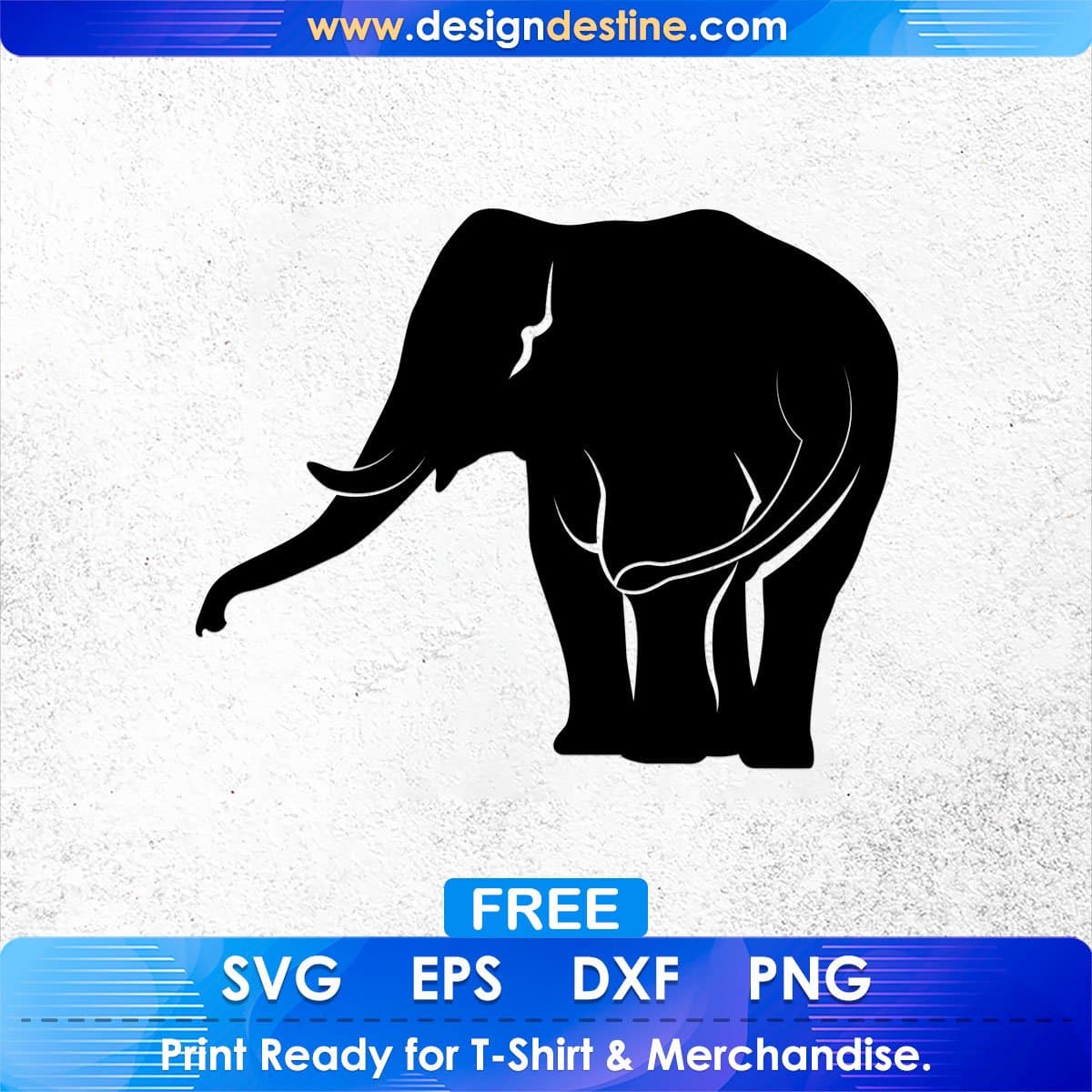 Free Elephant Silhouette Vector T shirt Design In Png Svg Printable Files