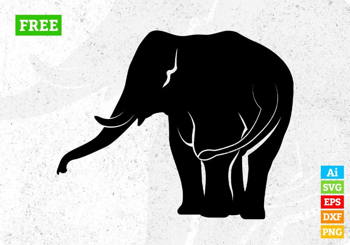 Free Crazy Elephant Silhouette Vector T shirt Design In Png Svg Files ...