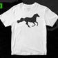 Free Galloping Horse T shirt Design In Png Svg Cutting Printable Files