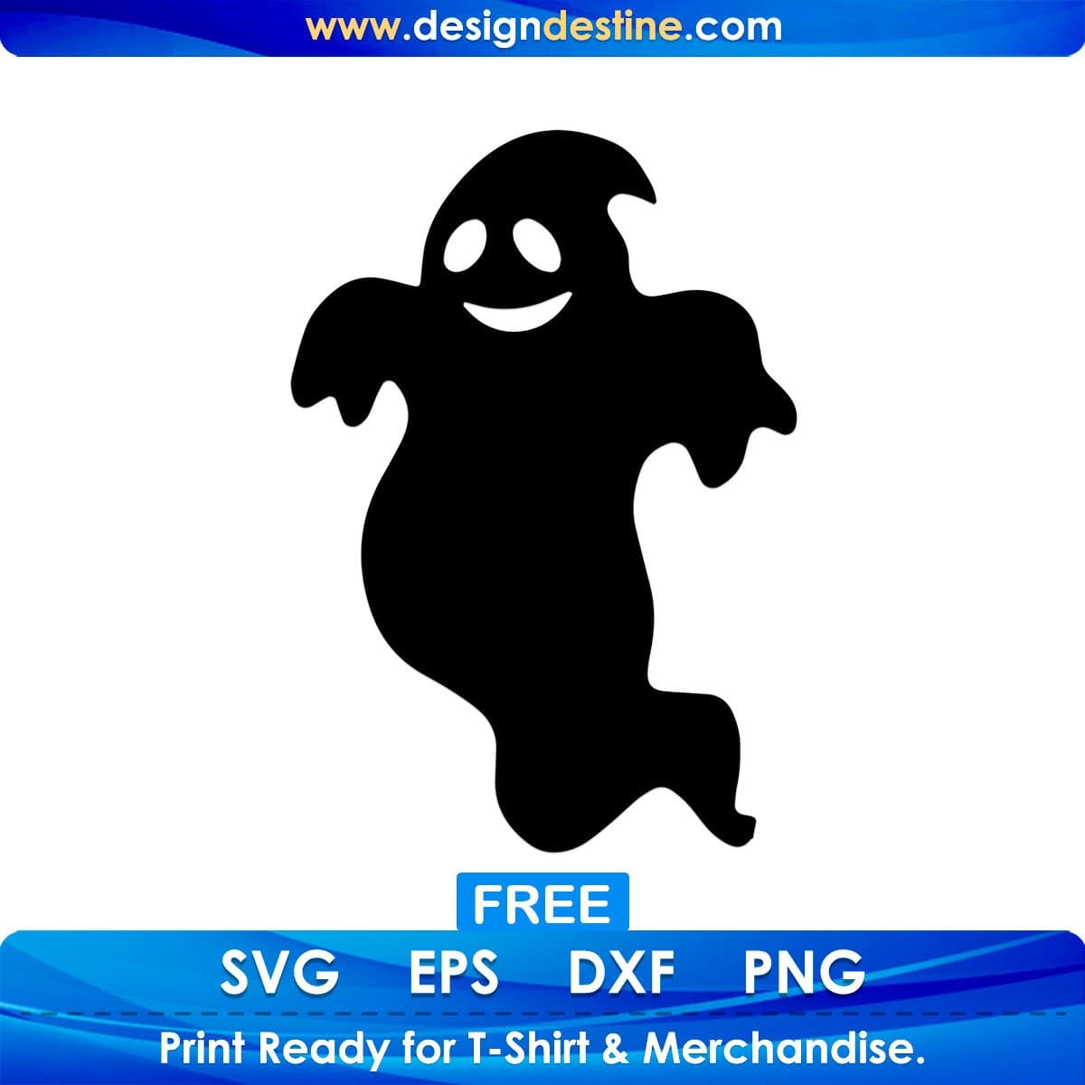 Free Ghost Halloween Silhouette Vector T shirt Design In Png Svg Cutting Printable Files