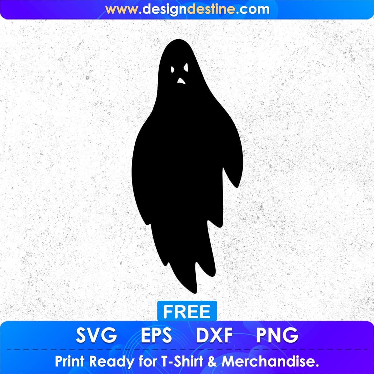 Free Ghost Horror Halloween Silhouette Vector T shirt Design In Png Svg Printable Files