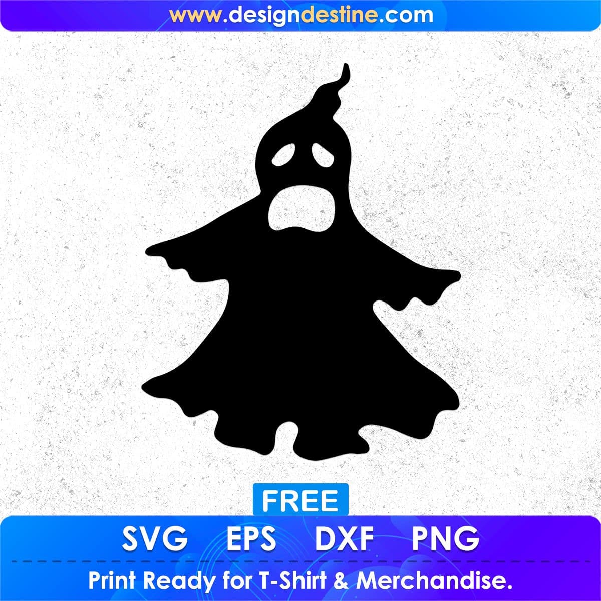 Free Ghost Horror Silhouette Vector T shirt Design In Png Svg Cutting Printable Files
