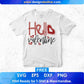 Free Hello Valentine T shirt Design In Svg Png Cutting Printable Files