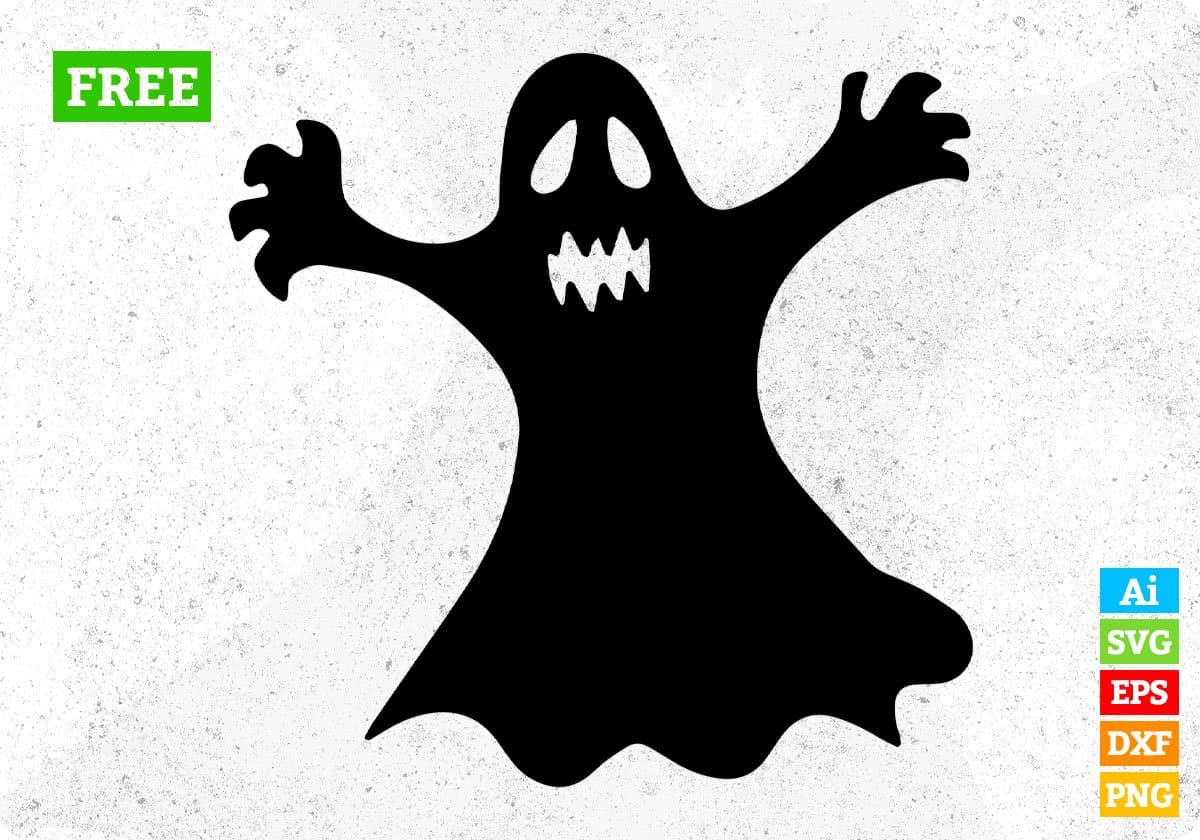 Free Horror Halloween Silhouette Vector T shirt Design In Png Svg Cutting Printable Files