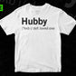 Free Hubby Couple T shirt Design In Svg Cutting Printable Files