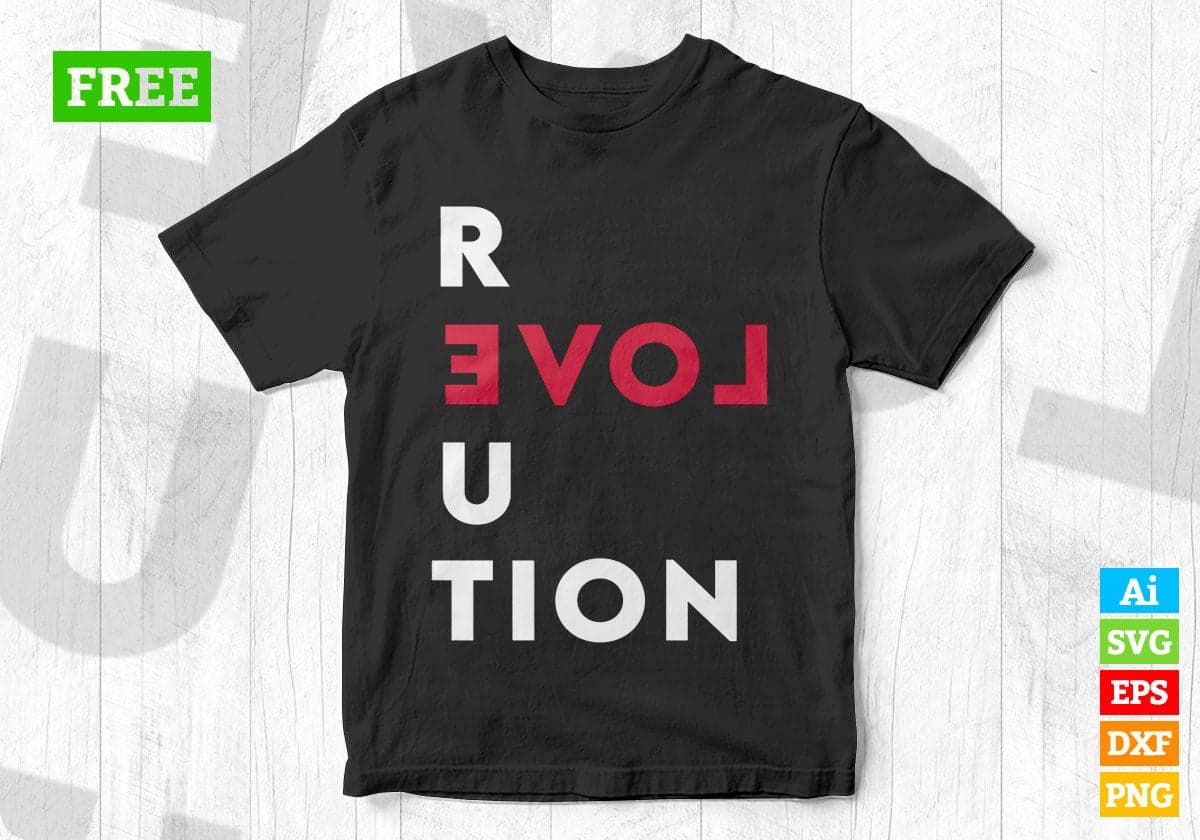 Free R Love U Tion Love Vector T-shirt Design in Ai Svg Png Files