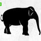 Free Relax Big Elephant Silhouette Vector T shirt Design In Png Svg Printable Files