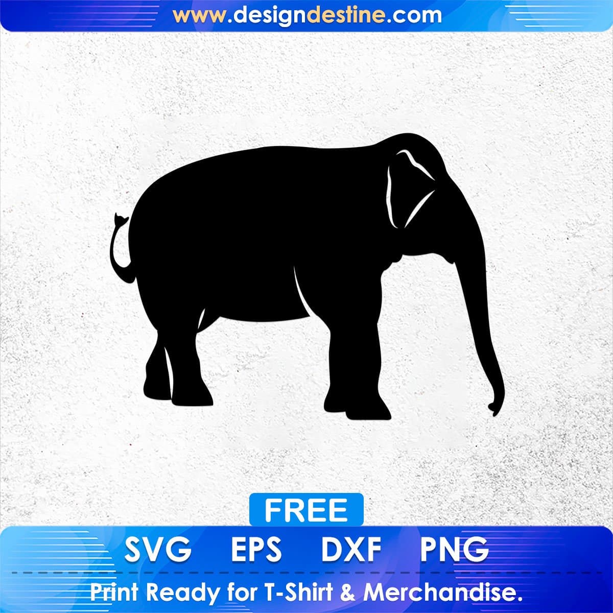 Free Relax Big Elephant Silhouette Vector T shirt Design In Png Svg Printable Files