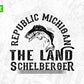 Free Republic Michigan The Land Christmas Vector T-shirt Design in Ai Svg Png Files