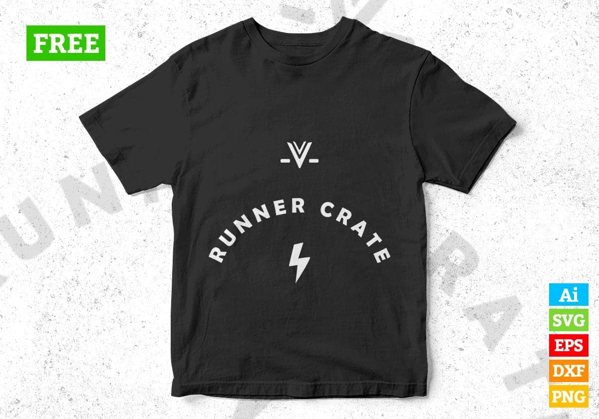 Free Runner Create Gym Vector T-shirt Design in Ai Svg Png Files