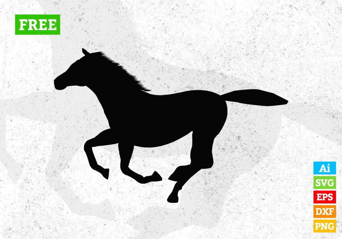 Free Running Baby Horse Silhouette Vector T shirt Design In Png Svg Cutting Printable Files