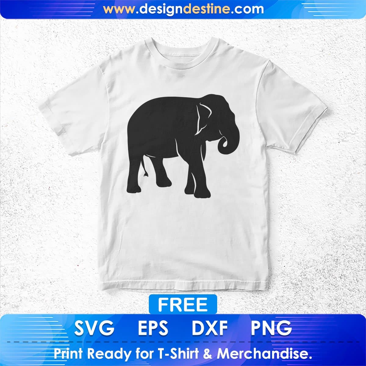 Free Running Yeung Elephant Silhouette Vector T shirt Design In Png Svg Printable Files