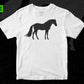 Free Standing Horse Silhouette Vector T shirt Design In Png Svg Cutting Printable Files