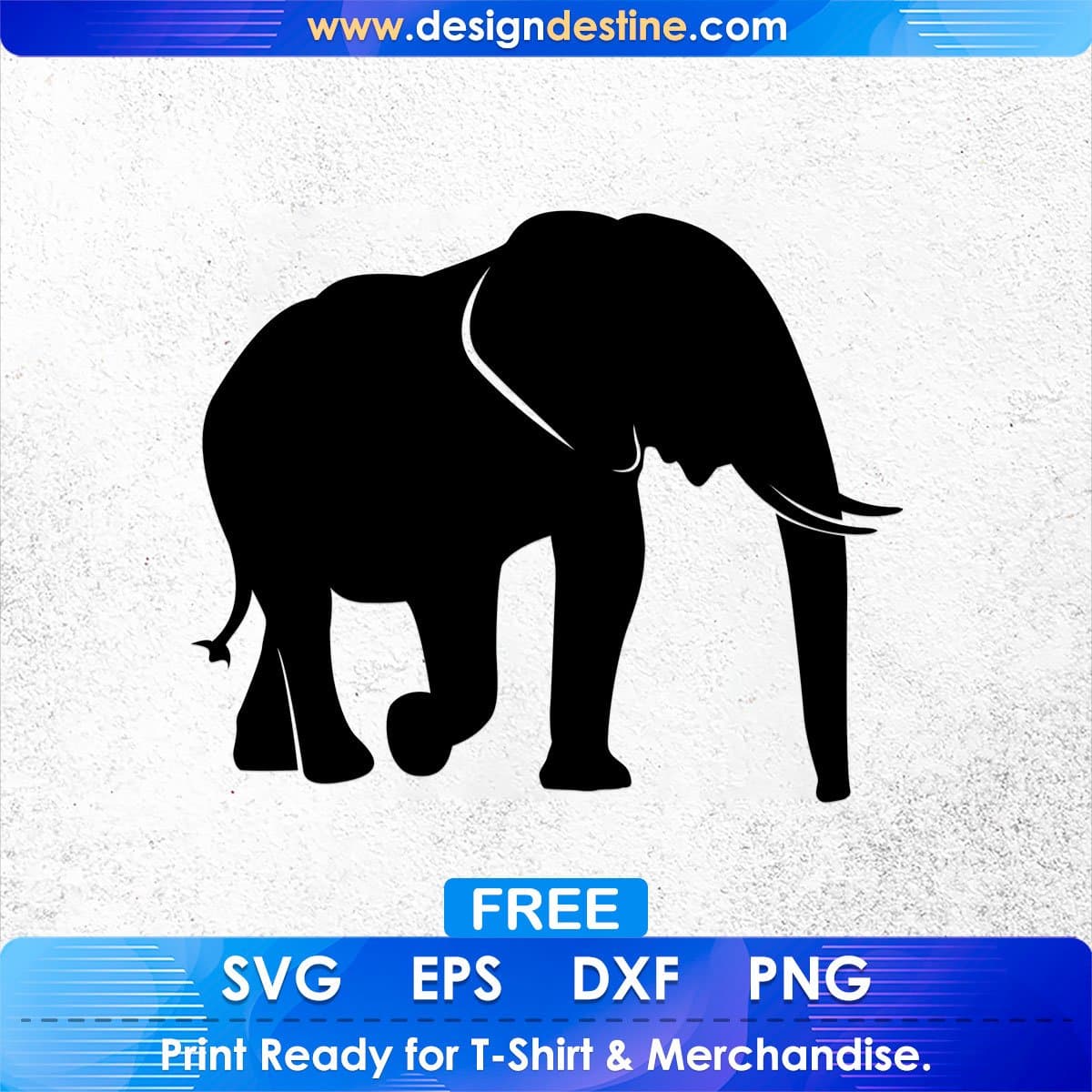 Free Walking Elephant Silhouette Vector T shirt Design In Png Svg Printable Files