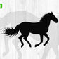 Free Walking Horse Silhouette Vector T shirt Design In Png Svg Cutting Printable Files
