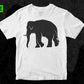 Free Weak Hungary Elephant Silhouette Vector T shirt Design In Png Svg Printable Files