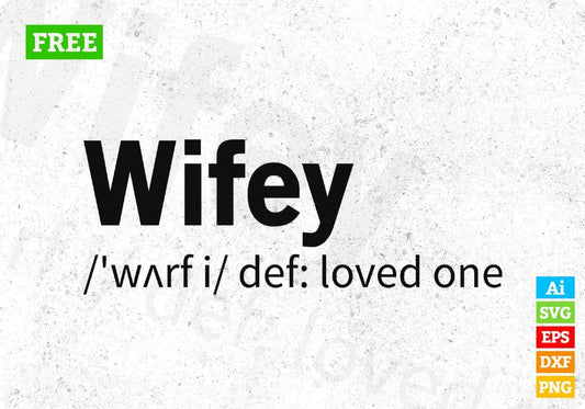 Free Wifey Couples T shirt Design In Png Svg Cutting Printable Files