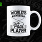 Free World's Okayest Pool player Vector T-shirt Design in Ai Svg Png Files