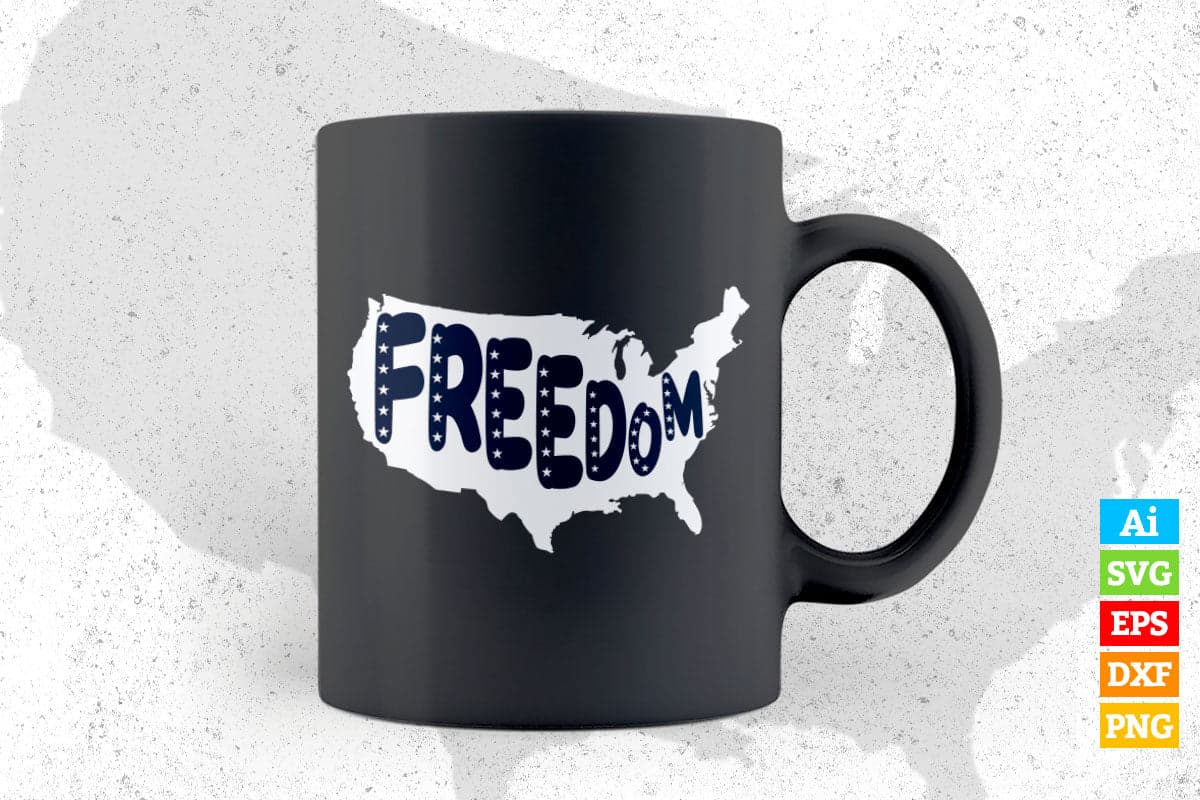 Freedom USA Flag 4th of July Vector T shirt Design in Ai Png Svg Files
