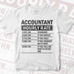 Funny Accountant Hourly Rate Editable Vector T-shirt Design in Ai Svg Files