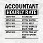 Funny Accountant Hourly Rate Editable Vector T-shirt Design in Ai Svg Files