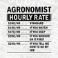 Funny Agronomist Hourly Rate Editable Vector T-shirt Design in Ai Svg Files