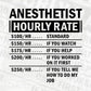 Funny Anesthetist Hourly Rate Editable Vector T-shirt Design in Ai Svg Files