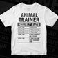 Funny Animal Trainer Hourly Rate Editable Vector T-shirt Design in Ai Svg Files
