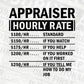 Funny Appraiser Hourly Rate Editable Vector T-shirt Design in Ai Svg Files