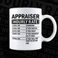 Funny Appraiser Hourly Rate Editable Vector T-shirt Design in Ai Svg Files