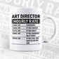 Funny Art Director Hourly Rate Editable Vector T-shirt Design in Ai Svg Files