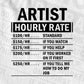 Funny Artist Hourly Rate Editable Vector T-shirt Design in Ai Svg Files