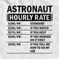 Funny Astronaut Hourly Rate Editable Vector T-shirt Design in Ai Svg Files