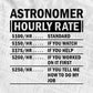 Funny Astronomer Hourly Rate Editable Vector T-shirt Design in Ai Svg Files