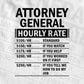 Funny Attorney General Hourly Rate Editable Vector T-shirt Design in Ai Svg Files